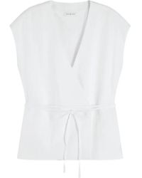 Tommy Hilfiger - Wrap-Style Sleeveless Blouse - Lyst