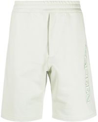 Alexander McQueen - Embroidered-logo Bermuda Shorts - Lyst