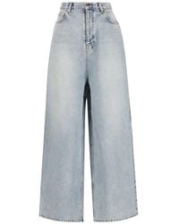 Balenciaga - Distressed Wide-Leg Jeans - Lyst
