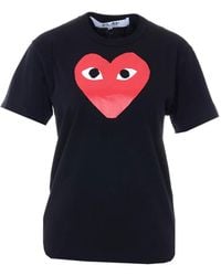 COMME DES GARÇONS PLAY - Heart-Print Crew-Neck T-Shirt - Lyst