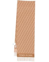 Fendi - Logo-detail Fringed Scarf - Lyst