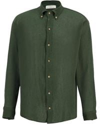 SPIRITUM TULUM - Button-Down Collar Cotton-Gauze Shirt - Lyst