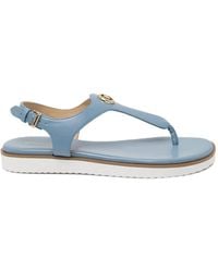 Michael Kors - Logo-Patched Val Thong Sandals - Lyst
