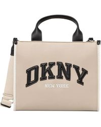 DKNY - Medium Hadlee Logo-Patch Tote Bag - Lyst