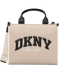 DKNY - Medium Hadlee Logo-Patch Tote Bag - Lyst