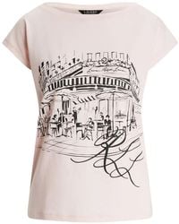 Ralph Lauren - Graphic-Print Boat-Neck T-Shirt - Lyst