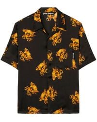 Palm Angels - Burning Monogram Print Shirt - Lyst