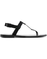 Saint Laurent - Nero Leather Sandals For - Lyst