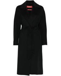 Max Mara - Abrigo Con Diseño Cruzado Y Cinturón - Lyst