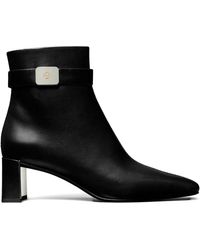 Tory Burch - 55Mm Leather Buckle-Strap Ankle Boots - Lyst