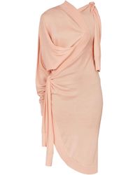 Ferragamo - Asymmetric Knitted Dress - Lyst