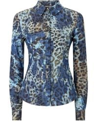 Roberto Cavalli - Leopard-Print Button-Up Shirt - Lyst