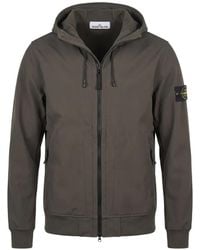 Stone Island - Q100004 Soft-Shell-R_E.Dye Technology Hooded Jacket - Lyst