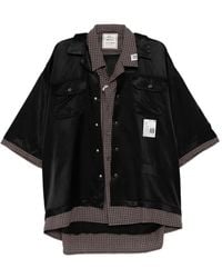 Maison Mihara Yasuhiro - Chemise À Boutons Et Étiquette - Lyst