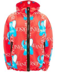JW Anderson - Logo-Print Hooded Jacket - Lyst