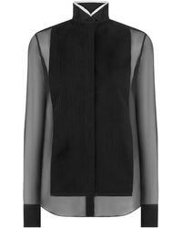 Tom Ford - Sheer Pleated-Bib Blouse - Lyst