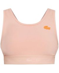 Lacoste - Logo-Patch Sports Bra - Lyst