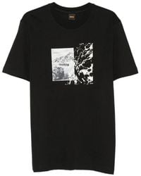 BOSS - Graphic-Print Short-Sleeve T-Shirt - Lyst