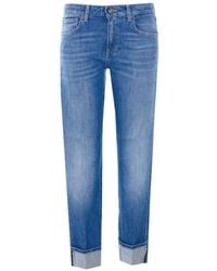 Dondup - Jean Skinny À Patch Logo - Lyst