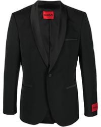 HUGO - Single-Breasted Tuxedo Blazer - Lyst
