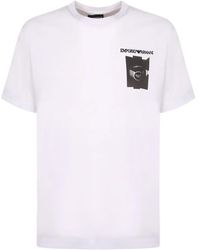 Emporio Armani - Logo-Print Cotton T-Shirt - Lyst