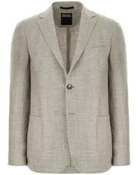 ZEGNA - Single-Breasted Blazer - Lyst