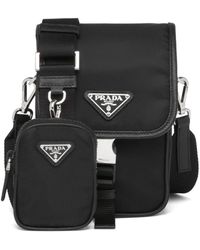 Prada - Saffiano Triangle-logo Re-nylon Shoulder Bag - Lyst