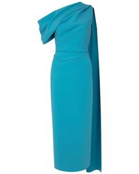 ROKSANDA - Maite Draped-Panel Midi Dress - Lyst