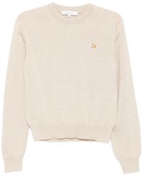 Maison Kitsuné - Embroidered-Logo Jumper - Lyst