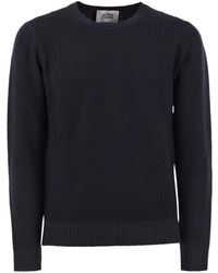 Alpha Studio - Cable-Knit Merino Wool Sweater - Lyst