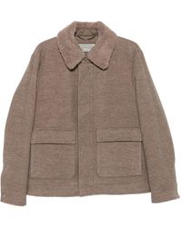 Canali - Shearling-Collar Patch-Pocket Jacket - Lyst