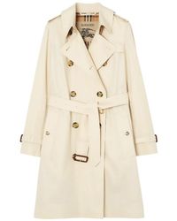 Burberry - Mid-Length Tropical Gabardine Kensington Trench Coat - Lyst