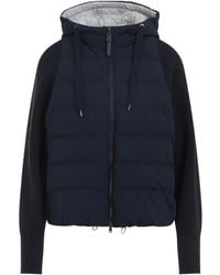 Brunello Cucinelli - Plumífero con capucha - Lyst