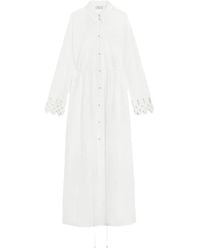 Blumarine - Long-sleeve maxi shirt dress - Lyst