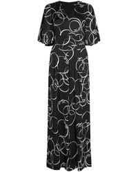 KARL LAGERFELD - Circle-Print Wide-Leg Jumpsuit - Lyst