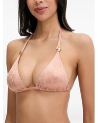 Guess - Logo-Plaque Triangle Bikini - Lyst