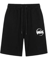Off-White c/o Virgil Abloh - Logo-Print Drawstring-Waist Shorts - Lyst