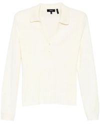 Theory - Ribbed Polo Top - Lyst