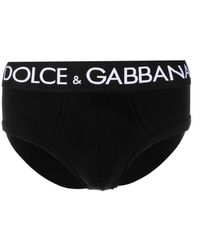 Dolce & Gabbana - Slip mit Logo-Print - Lyst