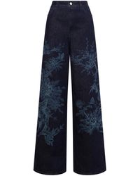 Alberta Ferretti - Jeans Mit Blumen-Print - Lyst