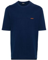 Zegna - Piqué Cotton T-shirt - Lyst