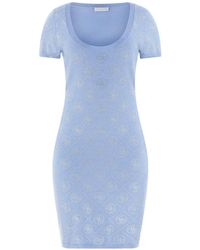Guess - Wool-Blend Rhinestones Dress - Lyst