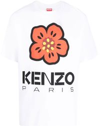 KENZO - Weißes T -shirt Mit Logo - Lyst