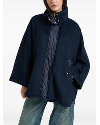 Liu Jo - Quilted-Trim Funnel-Neck Coat - Lyst