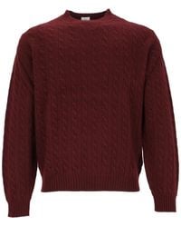 Eleventy - Cable-Knit Crew-Neck Sweater - Lyst