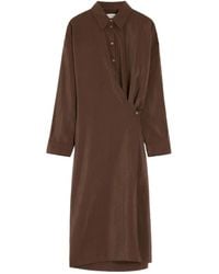 Lemaire - Vestido camisero midi con diseño retorcido - Lyst