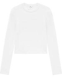 Courreges - Logo-Embroidered Ribbed Sweater - Lyst