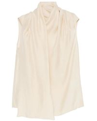 TOTEME - Blouse À Détail De Foulard Attaché - Lyst