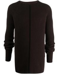 Rick Owens - Wide-Ribbed Crew-Neck Jumper - Lyst