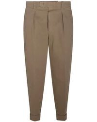 Incotex - Pleated-Detail Turn-Up Trousers - Lyst